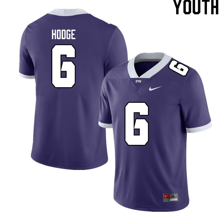 Youth #6 Jamoi Hodge TCU Horned Frogs College Football Jerseys Sale-Purple